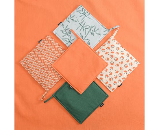 Прихватка из хлопка оранжевого цвета Russian North, 22х22 см, Tkano, фото , изображение 2