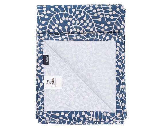 Скатерть темно-синего цвета с принтом Спелая Смородина из коллекции Scandinavian touch, 170х170 см, Tkano, фото , изображение 4