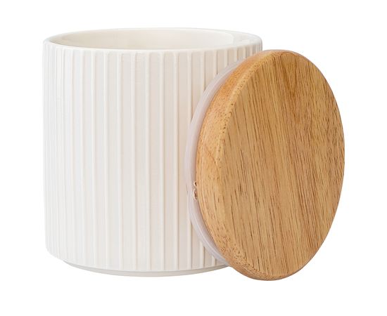 Банка для хранения с крышкой из каучукового дерева Soft Ripples, Dual Glazing, 750 мл, Liberty Jones, фото , изображение 5