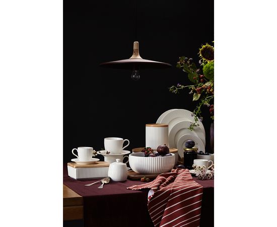 Банка для хранения с крышкой из каучукового дерева Soft Ripples, Dual Glazing, 750 мл, Liberty Jones, фото , изображение 2