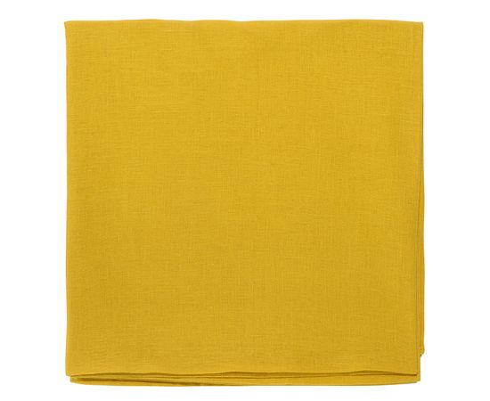Скатерть из стираного льна горчичного цвета из коллекции Essential, 150х250 см, Tkano, фото 