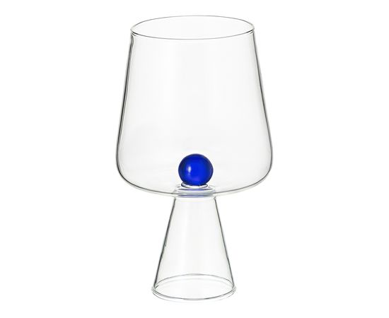 Бокал для вина Orb, 400 мл, прозрачный/синий, Liberty Jones, фото 