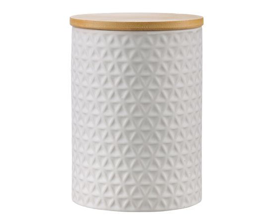 Банка для хранения керамическая Farah, 900 мл, белая, Liberty Jones, фото 