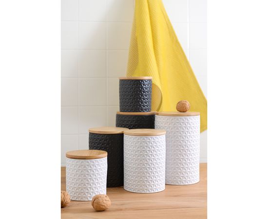 Банка для хранения керамическая Farah, 900 мл, черная, Liberty Jones, фото , изображение 6