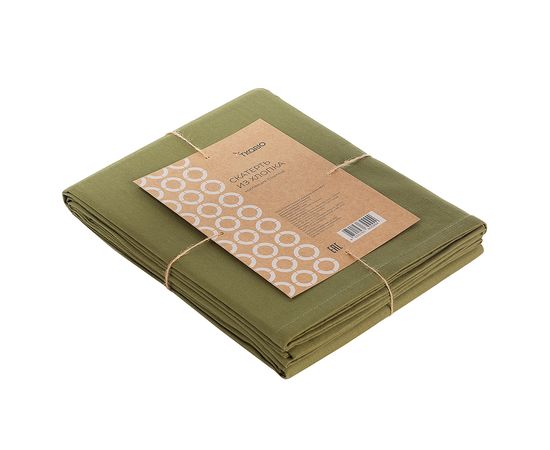 Скатерть из хлопка оливкового цвета из коллекции Essential, 170х250 см, Tkano, фото , изображение 5