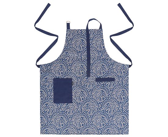 Фартук из хлопка темно-синего цвета с принтом Спелая Смородина из коллекции Scandinavian touch, 70х85 см, Tkano, фото 