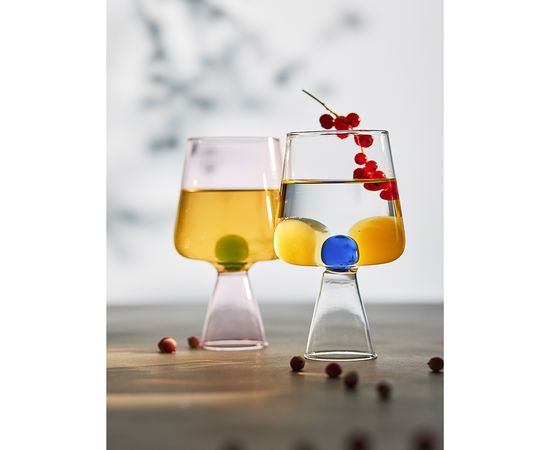 Бокал для вина Orb, 400 мл, прозрачный/синий, Liberty Jones, фото , изображение 9