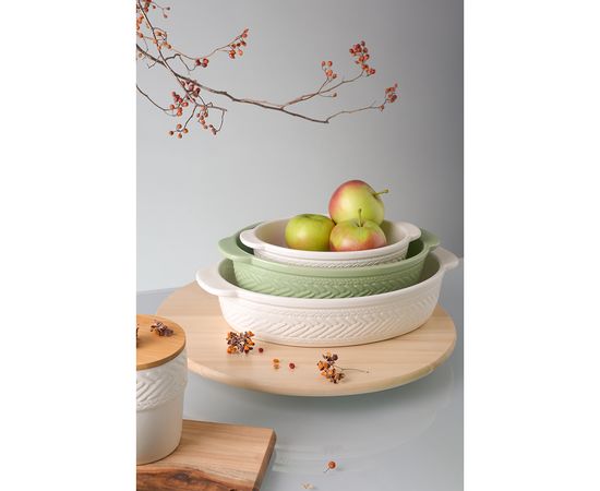 Блюдо для запекания Country Mill, 29,8х19 см, светло-зеленое, Liberty Jones, фото , изображение 2