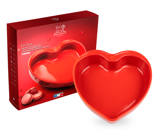 Форма для запекания "Сердце" Heart, 25,8 х 25 см, красный, Peugeot, фото , изображение 2