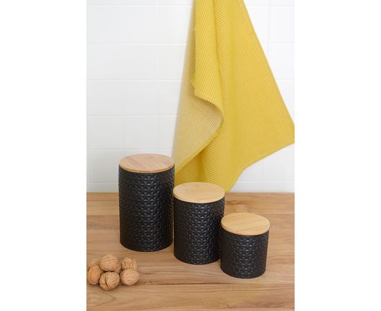 Банка для хранения керамическая Farah, 480 мл, черная, Liberty Jones, фото , изображение 4