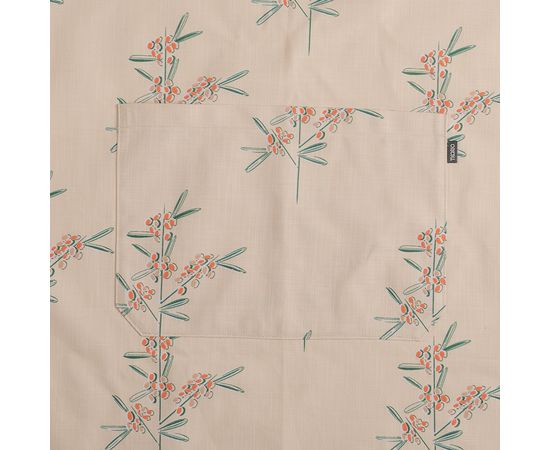 Фартук из хлопка с графичным принтом Обед рябинника из коллекции Russian North, 81х69 см, Tkano, фото , изображение 3