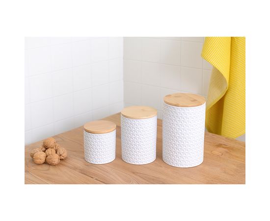 Банка для хранения керамическая Farah, 900 мл, белая, Liberty Jones, фото , изображение 4