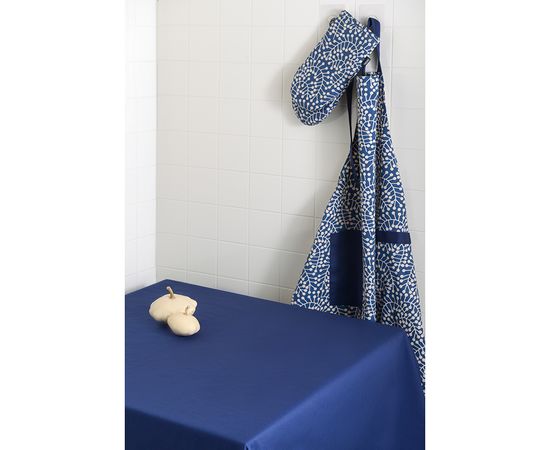 Фартук из хлопка темно-синего цвета с принтом Спелая Смородина из коллекции Scandinavian touch, 70х85 см, Tkano, фото , изображение 2