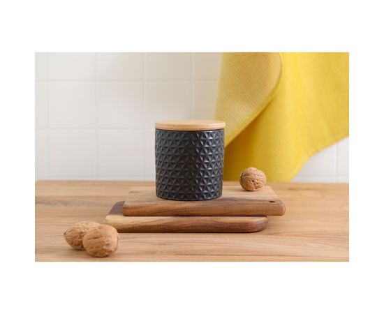 Банка для хранения керамическая Farah, 480 мл, черная, Liberty Jones, фото , изображение 3