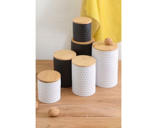 Банка для хранения керамическая Farah, 480 мл, черная, Liberty Jones, фото , изображение 5