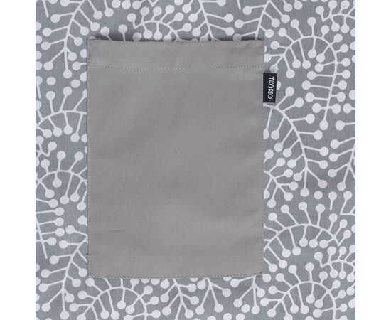 Фартук из хлопка серого цвета с принтом Спелая Смородина из коллекции Scandinavian touch, 70х85 см, Tkano, фото , изображение 3