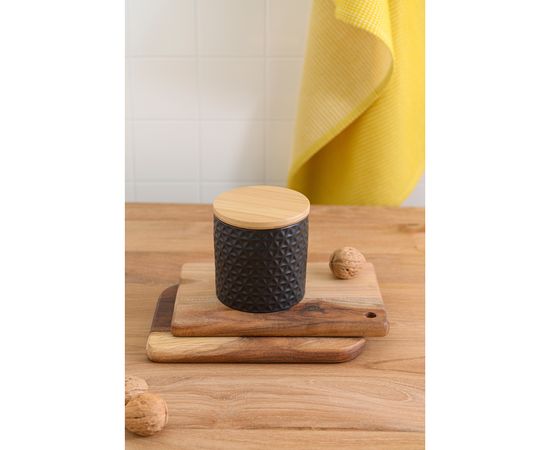 Банка для хранения керамическая Farah, 480 мл, черная, Liberty Jones, фото , изображение 2