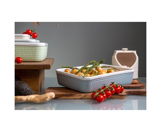 Блюдо для запекания Marshmallow, 28,5х21 см, серо-голубое, Liberty Jones, фото , изображение 2