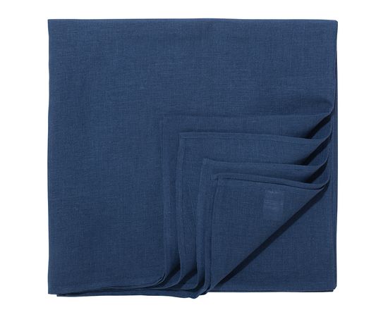 Скатерть из стираного льна синего цвета из коллекции Essential, 150х250 см, Tkano, фото , изображение 2