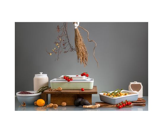 Блюдо для запекания Marshmallow, 28,5х21 см, серо-голубое, Liberty Jones, фото , изображение 7