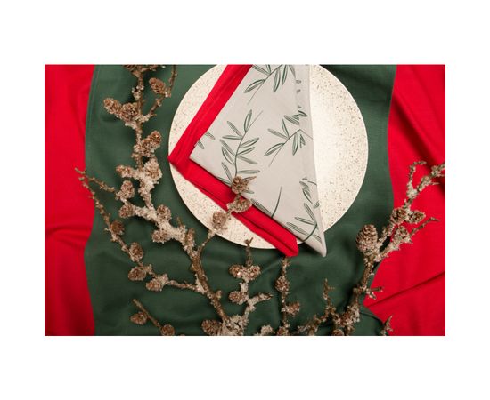 Салфетка сервировочная из хлопка красного цвета Russian North, 45х45 см, Tkano, фото , изображение 2