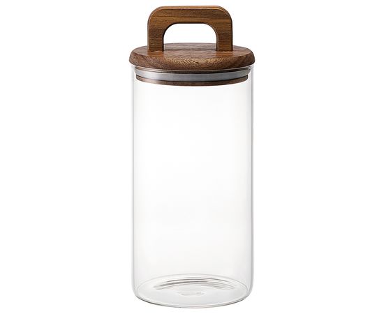 Банка для хранения стеклянная с крышкой из акации Hanle, 1,4 л, Liberty Jones, фото 