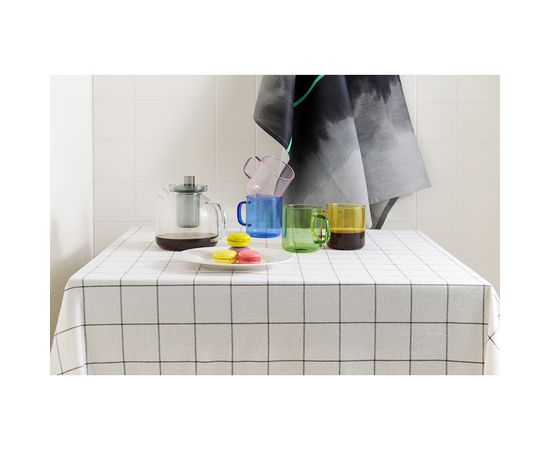 Скатерть из хлопка белого цвета в клетку из коллекции Essential, 170х170 см, Tkano, фото , изображение 2