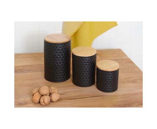 Банка для хранения керамическая Farah, 900 мл, черная, Liberty Jones, фото , изображение 5
