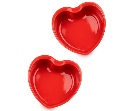 Набор из 2-х форм для запекания "Сердце" Heart, 13,4 х 13,2 см, красный, Peugeot, фото 