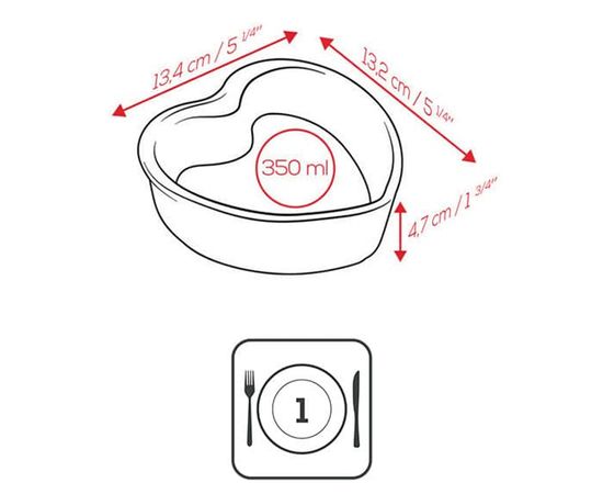Набор из 2-х форм для запекания "Сердце" Heart, 13,4 х 13,2 см, красный, Peugeot, фото , изображение 8