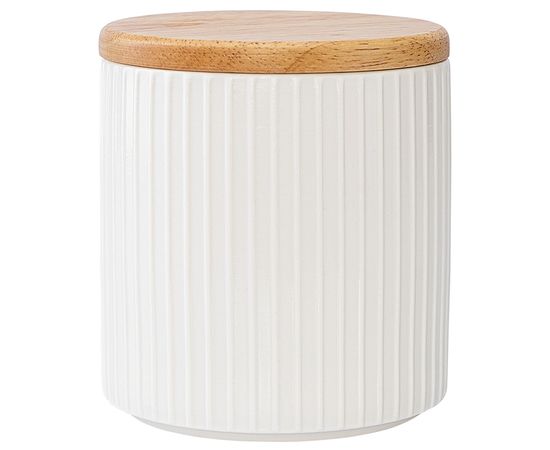 Банка для хранения с крышкой из каучукового дерева Soft Ripples, Dual Glazing, 750 мл, Liberty Jones, фото 