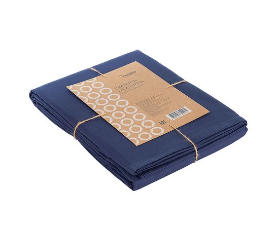 Скатерть из хлопка темно-синего цвета из коллекции Essential, 170х170 см, Tkano, фото , изображение 6