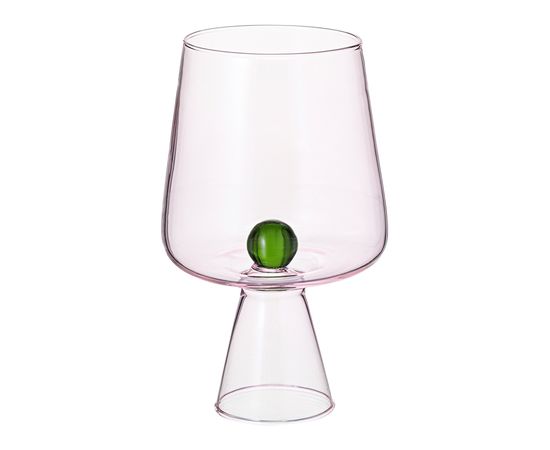 Бокал для вина Orb, 400 мл, розовый/зеленый, Liberty Jones, фото 