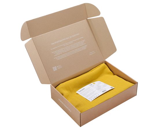 Скатерть из стираного льна горчичного цвета из коллекции Essential, 150х250 см, Tkano, фото , изображение 3