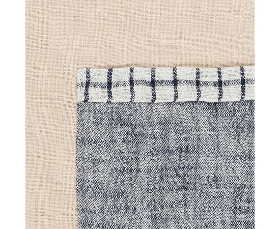 Фартук из плотного хлопка с контрастным карманом синего цвета из коллекции Essential, 70х80 см, Tkano, фото , изображение 4