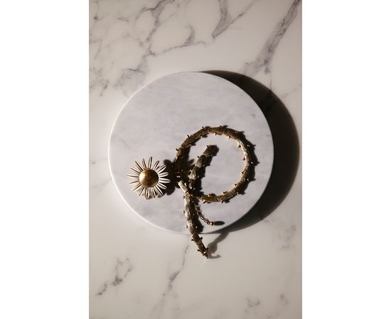 Блюдо сервировочное Marm, d 25 см, белый мрамор, Liberty Jones, фото , изображение 5