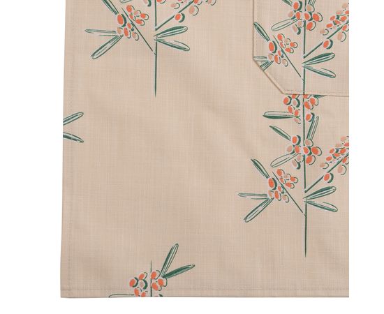 Фартук из хлопка с графичным принтом Обед рябинника из коллекции Russian North, 81х69 см, Tkano, фото , изображение 4