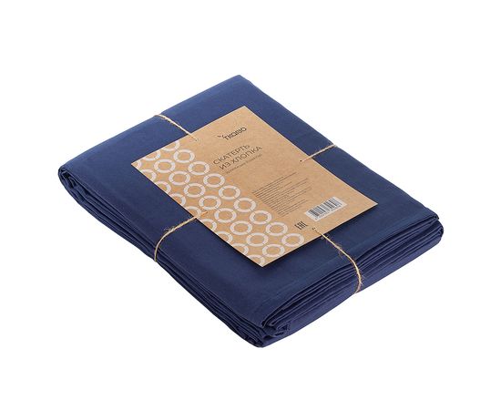 Скатерть из хлопка темно-синего цвета из коллекции Essential, 170х250 см, Tkano, фото , изображение 6