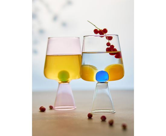 Бокал для вина Orb, 400 мл, розовый/зеленый, Liberty Jones, фото , изображение 10