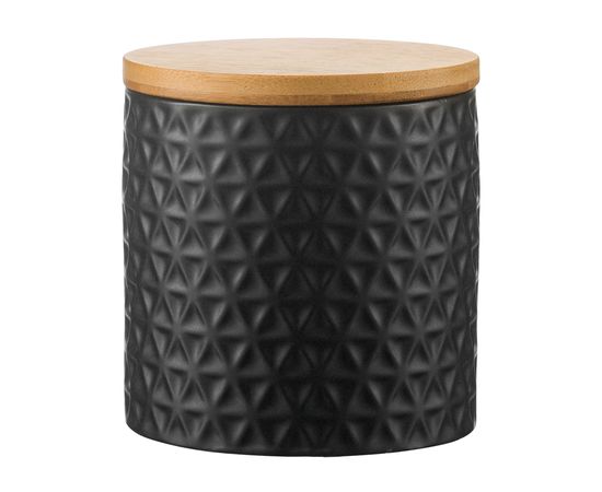 Банка для хранения керамическая Farah, 480 мл, черная, Liberty Jones, фото 