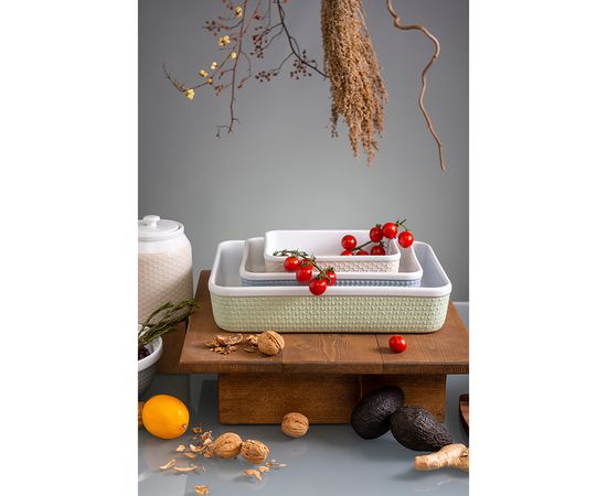 Блюдо для запекания Marshmallow, 37х26,8 см, мятное, Liberty Jones, фото , изображение 2