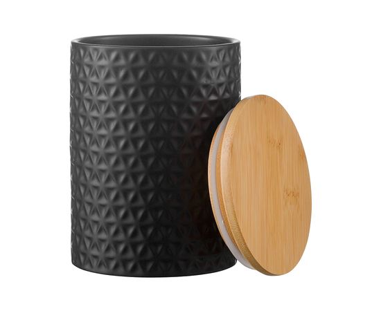 Банка для хранения керамическая Farah, 900 мл, черная, Liberty Jones, фото , изображение 2