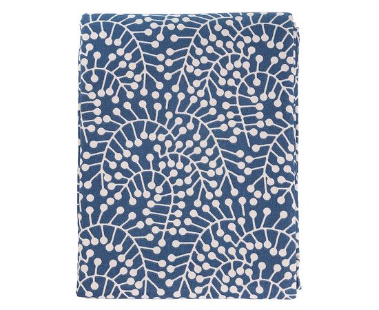 Скатерть темно-синего цвета с принтом Спелая Смородина из коллекции Scandinavian touch, 170х170 см, Tkano, фото 