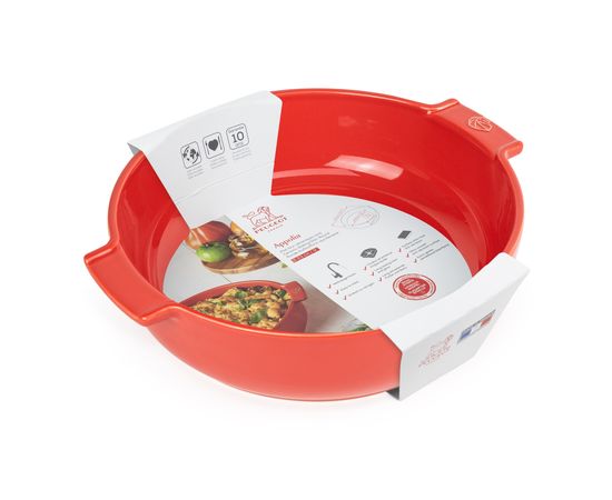 Форма для запекания круглая RED 2,1л, 27см, красный, Peugeot, фото , изображение 3