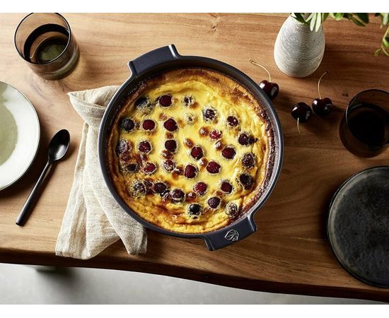 Форма для запекания круглая SLATE 3,8 л, D34 см, H7 см, серый, Peugeot, фото , изображение 2