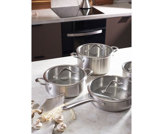 Кастрюля с крышкой 3Ply Etalon, d 24 см, 4 л, Liberty Jones, фото , изображение 6