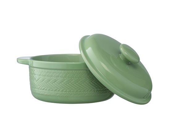 Кастрюля жаропрочная Country Mill, 1,9 л, светло-зеленая, Liberty Jones, фото , изображение 4