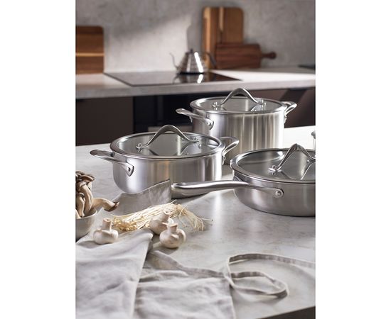 Кастрюля с крышкой 3Ply Etalon, d 24 см, 4 л, Liberty Jones, фото , изображение 4