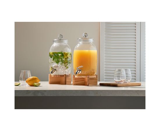 Диспенсер для напитков на деревянной подставке Flo, 5,4 л, Liberty Jones, фото , изображение 5