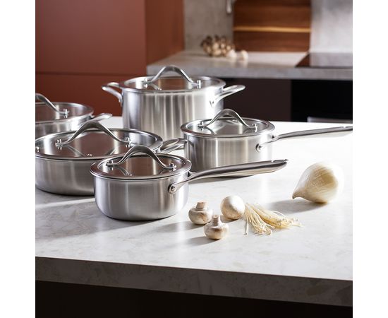 Кастрюля с крышкой 3Ply Etalon, d 24 см, 6 л, Liberty Jones, фото , изображение 5